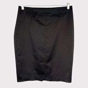 MNG by Mango Womens Black Straight Pencil Skirt Cotton Blend Career size 14